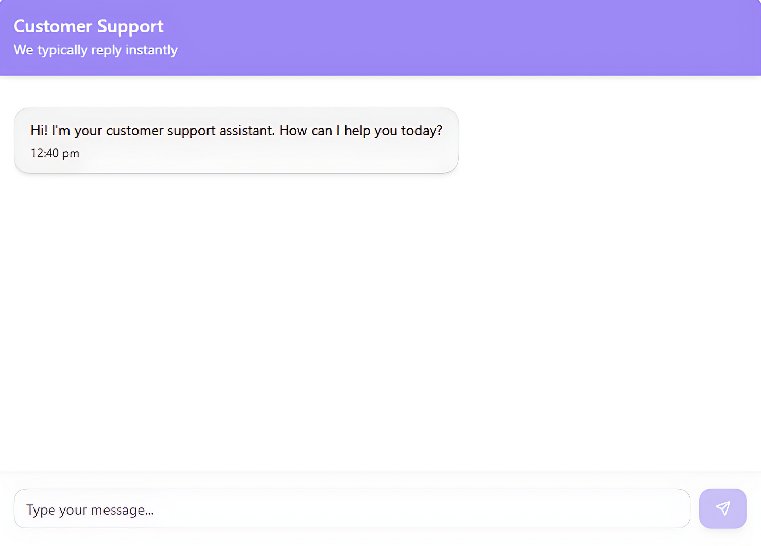 Customer support interface for ai chatbot building software